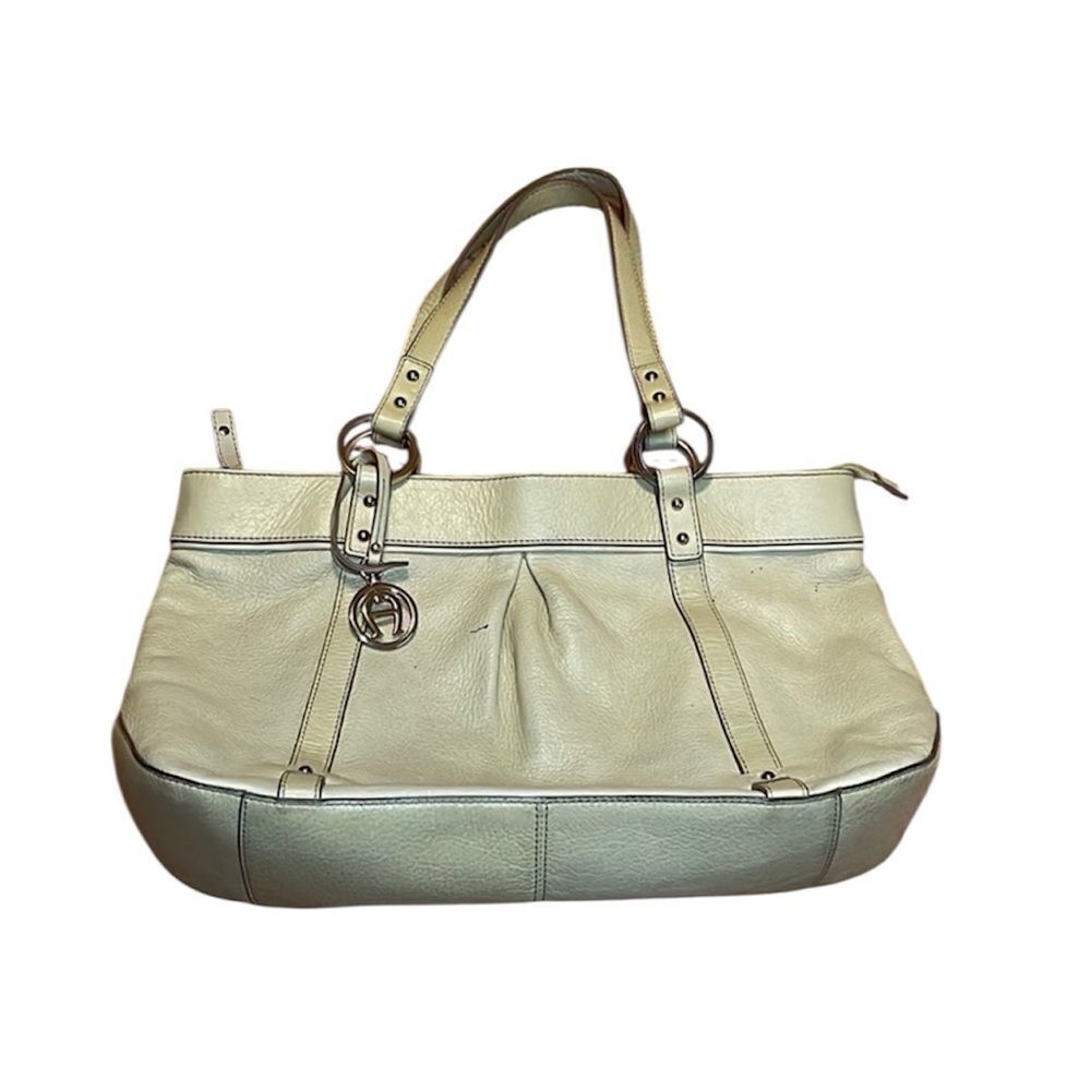 VTG Etienne Aigner Leather Bag, yellow cream